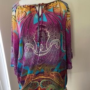 New Nicole loose top sheer or loose swim cover  size s